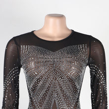 Load image into Gallery viewer, Womens Rhinestone Mop Nightclub Dress