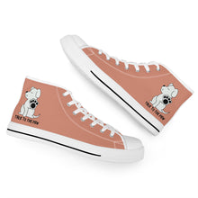 Load image into Gallery viewer, Ti Amo I love you - Exclusive Brand - Pale Copper - Talk to the Paw -  High-Top Canvas Shoes - White