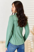 Load image into Gallery viewer, POL Exposed Seam Long Sleeve Knit Top Ti Amo I love you