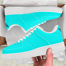 Load image into Gallery viewer, Ti Amo I love you - Exclusive Brand  - Aqua / Cyan - Skeleton Hands with Heart - Low Top Unisex Sneakers