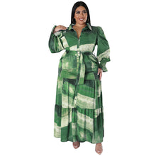 Load image into Gallery viewer, Plus Size Women Clothes Summer Shirt Collar Open Chest Dress Ti Amo I love you