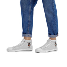 Load image into Gallery viewer, Ti Amo I love you - Exclusive Brand - Alto Gray - Mama Skeleton - CREEP IT REAL - High-Top Canvas Shoes - White Soles