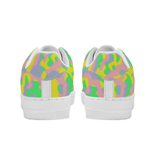 Load image into Gallery viewer, Ti Amo I love you - Exclusive Brand - Pear Yellow Cadet Blue, Can Can, Pastel Green Camouflage - Low Top Unisex Sneaker