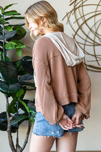 Load image into Gallery viewer, Reborn J Button Up Drawstring Striped Hooded Jacket Ti Amo I love you