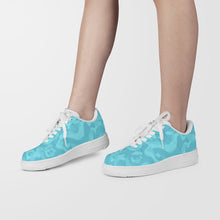 Load image into Gallery viewer, Ti Amo I love you - Exclusive Brand - Aquamarine Blue, Downy, Spray Camouflage Low Top Unisex Sneakers