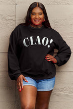 Load image into Gallery viewer, Simply Love Full Size CIAO!Round Neck Sweatshirt Ti Amo I love you