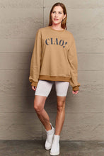 Load image into Gallery viewer, Simply Love Full Size CIAO!Round Neck Sweatshirt Ti Amo I love you