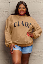 Load image into Gallery viewer, Simply Love Full Size CIAO!Round Neck Sweatshirt Ti Amo I love you