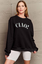 Load image into Gallery viewer, Simply Love Full Size CIAO!Round Neck Sweatshirt Ti Amo I love you