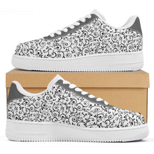 Load image into Gallery viewer, Ti Amo I love you - Exclusive Brand - White with Black Vines - Low Top Unisex Sneakers