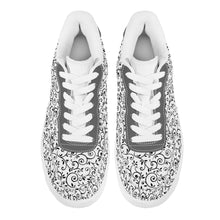 Load image into Gallery viewer, Ti Amo I love you - Exclusive Brand - White with Black Vines - Low Top Unisex Sneakers