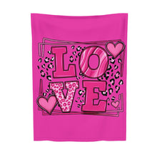 Load image into Gallery viewer, Ti Amo I love you - Exclusive Brand - Hot Pink - Leopard Hearts - Baby Soft Blanket