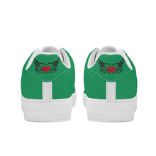 Load image into Gallery viewer, Ti Amo I love you - Exclusive Brand - Shamrock Green - Skeleton Hands with Heart - Low Top Unisex Sneakers