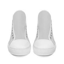 Load image into Gallery viewer, Ti Amo I love you - Exclusive Brand - Alto Gray - Mama Skeleton - CREEP IT REAL - High-Top Canvas Shoes - White Soles