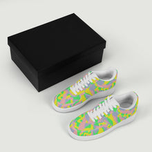 Load image into Gallery viewer, Ti Amo I love you - Exclusive Brand - Pear Yellow Cadet Blue, Can Can, Pastel Green Camouflage - Low Top Unisex Sneaker