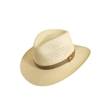 Load image into Gallery viewer, Striped Bow Flat-brimmed Straw Top Hat