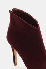 Load image into Gallery viewer, Beast Fashion Suede Stiletto Ankle Booties with Back Zippers