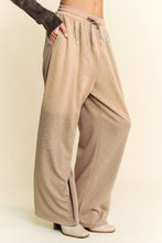Load image into Gallery viewer, Davi & Dani Rhinestone Drawstring Wide Leg Pants