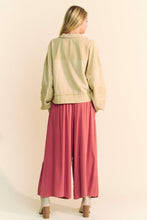 Load image into Gallery viewer, Davi & Dani Smocked Waist Flower Patch Wide Leg Pants