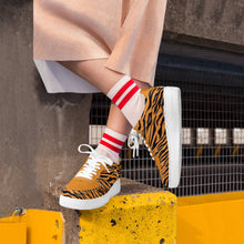 Load image into Gallery viewer, Ti Amo I love you - Exclusive Brand  - Zest & Black Tiger Stripes - Low Top Unisex Sneaker