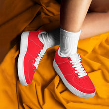 Load image into Gallery viewer, Ti Amo I love you - Exclusive Brand - Ferrari Red - Skeleton Hands with Heart - Low Top Unisex Sneakers