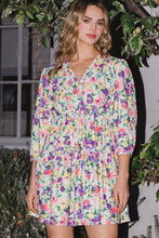 Load image into Gallery viewer, ODDI Floral Ruched Mini Dress