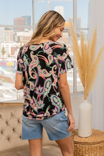 Load image into Gallery viewer, Sew In Love Full Size Paisley Print Round Neck Short Sleeve T-Shirt