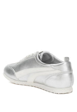 Load image into Gallery viewer, Montek Metallic Lace-Up Sneakers