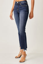 Load image into Gallery viewer, Risen Plus Size Frayed Hem Cropped Straight Jeans