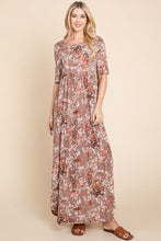 Load image into Gallery viewer, BOMBOM Printed Shirred Maxi Dress