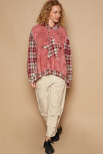 Load image into Gallery viewer, POL Star Patch Plaid Long Sleeve Hooded Top