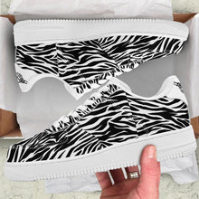 Load image into Gallery viewer, Ti Amo I love you - Exclusive Brand - Black & White - Zebra - Low Top Unisex Sneakers