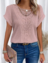 Load image into Gallery viewer, Women's Summer Hollow Out Short-sleeved T-shirt