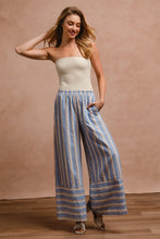 Load image into Gallery viewer, BiBi Striped Wide Leg Pants with Pockets