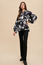 Load image into Gallery viewer, Annie Wear Frill Printed Balloon Sleeve Blouse