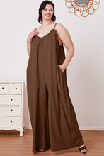 Load image into Gallery viewer, Double Take Full Size Ruffle Trim Tie Back Cami Jumpsuit with Pockets