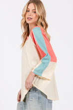 Load image into Gallery viewer, SAGE + FIG Color Block Curved Hem T-Shirt