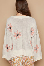 Load image into Gallery viewer, POL V-Neck Floral Pattern Chenille Sweater