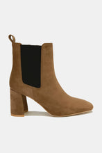 Load image into Gallery viewer, Beast Fashion Faux Suede Block Heel Chelsea Boots with Elastic Side Panel