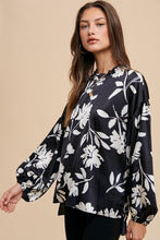 Load image into Gallery viewer, Annie Wear Frill Printed Balloon Sleeve Blouse