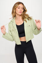 Load image into Gallery viewer, Coalition LA Snap Down Cropped Hooded Jacket