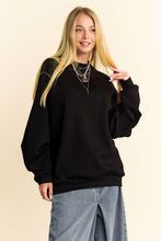 Load image into Gallery viewer, Davi & Dani Round Neck Raglan Sleeve Sweatshirt