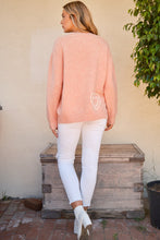 Load image into Gallery viewer, And The Why WIFEY & Heart Round Neck Sweater