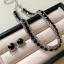 Load image into Gallery viewer, Earrings & Necklace Set -  Square Elegant High-grade Clavicle Chain & Earrings
