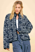 Load image into Gallery viewer, Davi & Dani Vintage Print Open Front Jacket with Pockets