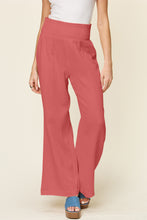 Load image into Gallery viewer, Double Take Full Size Texture Smocked Waist Wide Leg Pants