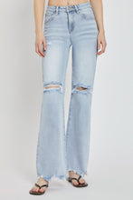 Load image into Gallery viewer, RISEN Full Size High Rise Distressed Wide Leg Jeans