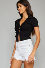 Load image into Gallery viewer, Kancan Full Size High Rise Frayed Hem Denim Shorts