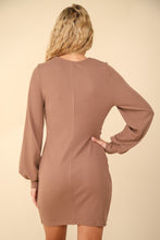 Load image into Gallery viewer, VERY J Ruched Detail Bodycon Mini Dress