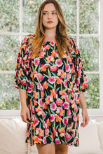 Load image into Gallery viewer, ODDI Floral Puff Sleeve Mini Dress